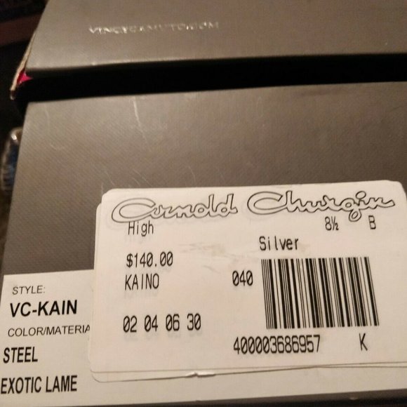 Vince Camuto high heels silver snakeskin shoes 8.5 - Picture 10 of 12